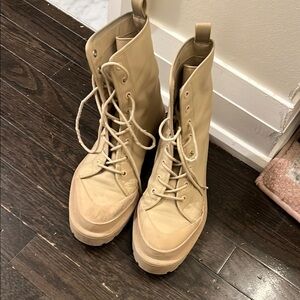 Women's Tan High-Top Boots